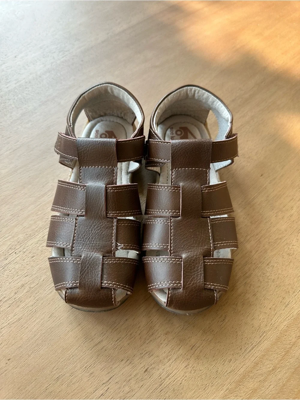 See Kai Run Classic Leather Sandals, Size 1.5 Big Kid, Brown